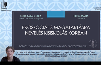 Seres Sába Gerda ÚNKP-s konferencia-előadása