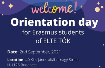 Orientation day for Erasmus students